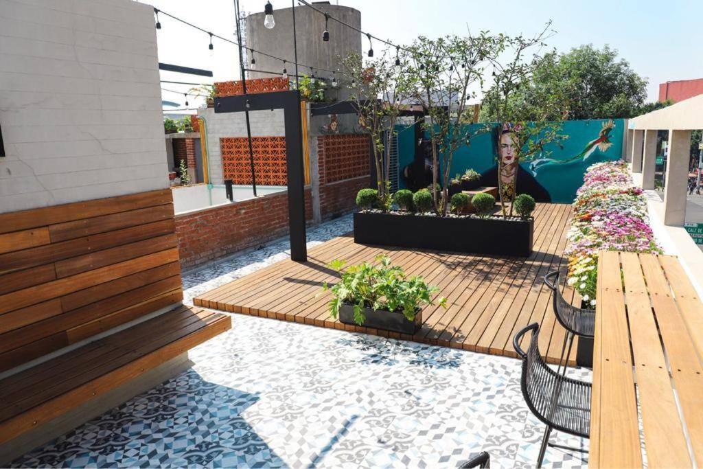 New Mex Inspired Bo-Ho Chic Apartment With Private Patio And Roof Terrace Mexico by Eksteriør bilde